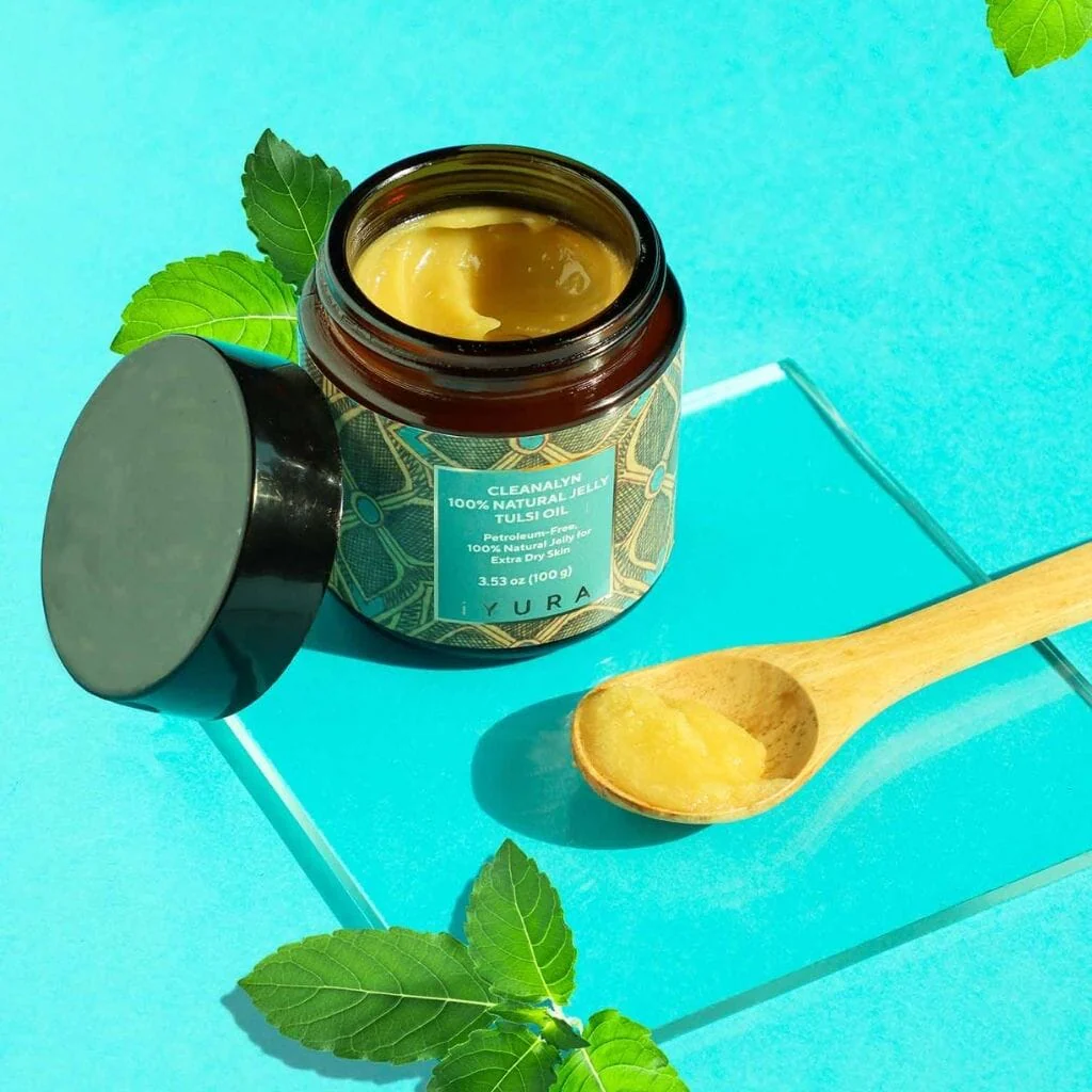 Bestselling PetroFree Jelly Duo: Cleanalyn Natural Jelly: Tulsi and Eucalyptus - For Excessively Dry Skin - Image 6