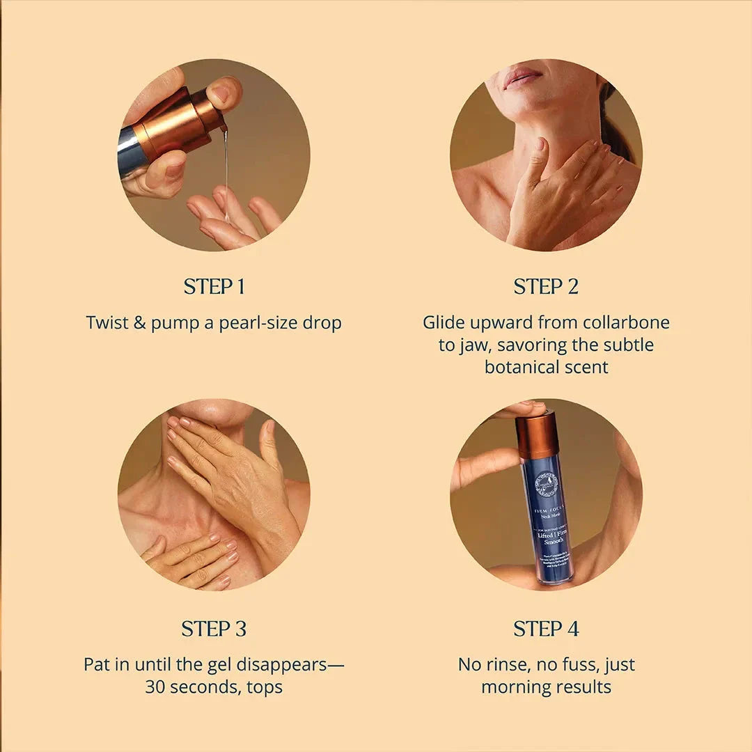 Firm-Focus Neck Mask - Lifts, Firms, Smooths the look of Loose, Saggy Skin on the Neck, Jaw, Chin & Upper Chest - Focused Neck Firming Action with Phyto-Ceramides and Water Lily - Best Firming Neck Mask - Image 7