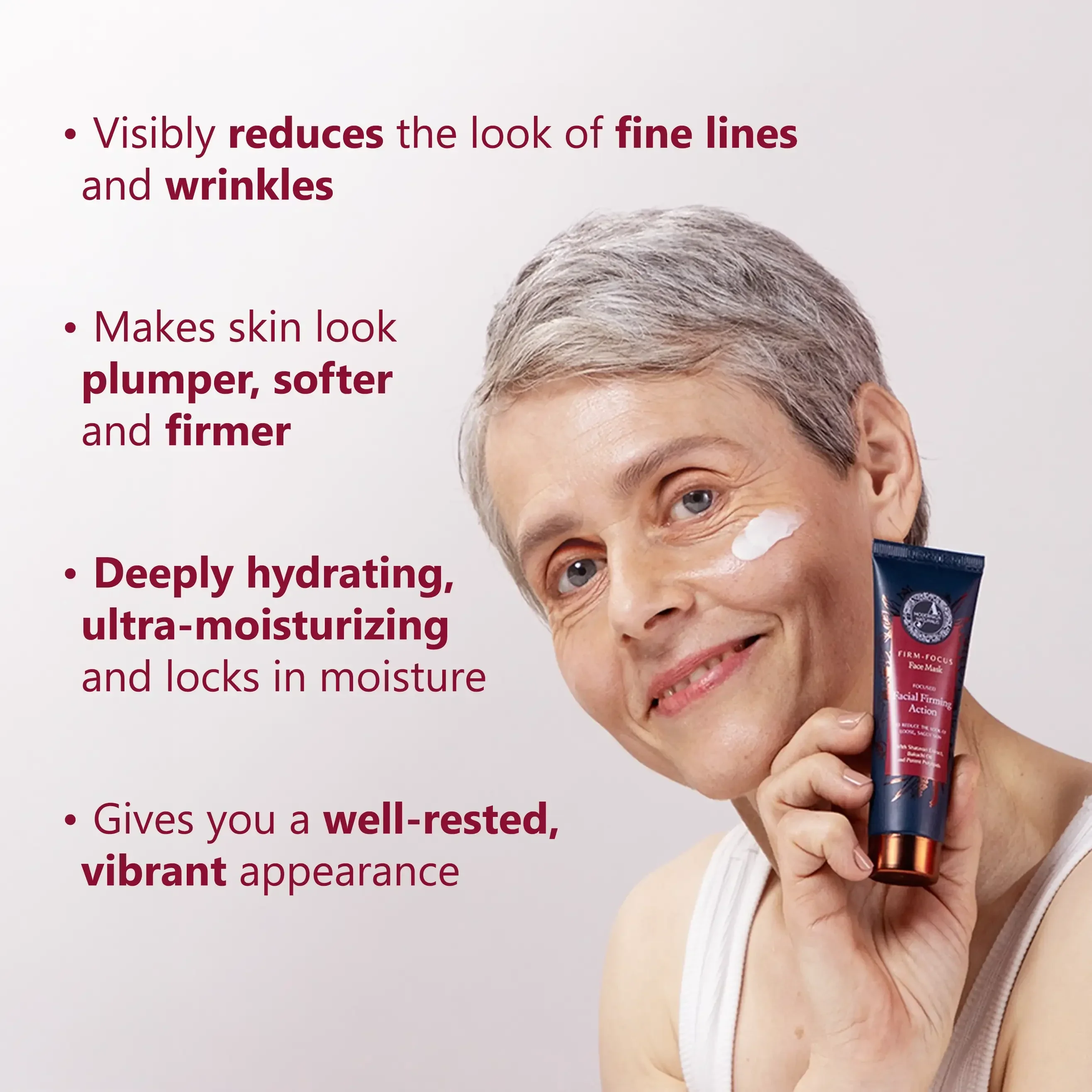 Firm-Focus Face Mask - Firms, Smooths, Hydrates, Loose, Saggy, Aging Skin - Focused Facial Firming Action with Shatavari, Bakuchi and Polylipids - Best Face Mask for Loose, Saggy Facial Skin - With Clinically Tested Ingredients - Image 5