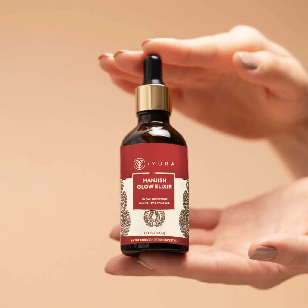 Manjish Glow Night Time Elixir - Ayurvedic Night-Time Face Oil - Natural Moisturizer for Healthy Skin: - Image 4