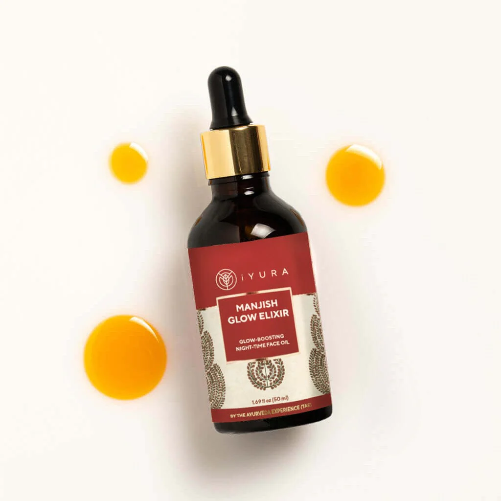 Manjish Glow Night Time Elixir - Ayurvedic Night-Time Face Oil - Natural Moisturizer for Healthy Skin: - Image 5