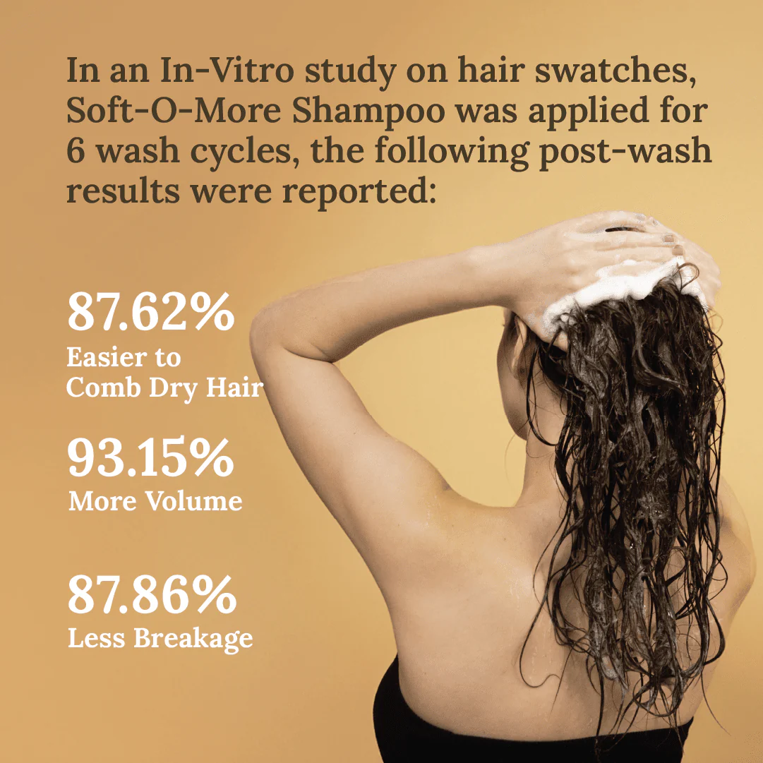 Soft-O-More Shampoo – Cleanses, Moisturizes, Unfrizzes the look of Dry, Dull, Damaged or Aging Hair – Ultra-Hydrating Formula with Moringa, Gotu Kola and Black Gram – Best Shampoo For Damaged, Frizzy Hair - Image 4
